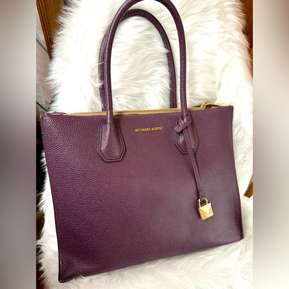 Michael Kors large Mercer crossbody in Damson plum